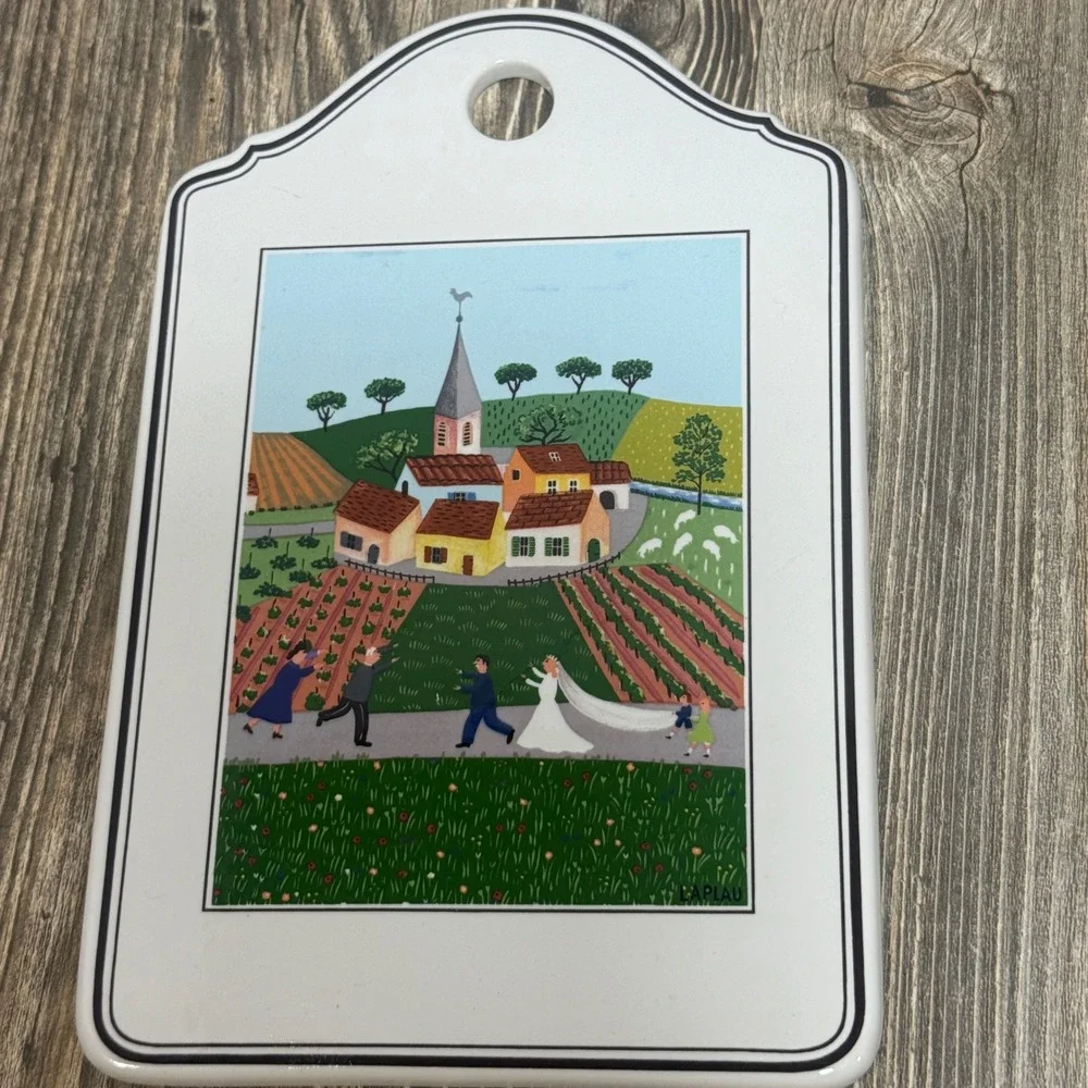 Villeroy & Boch Design Naif Wedding Cutting Board Porcelain Laplau Folk Art